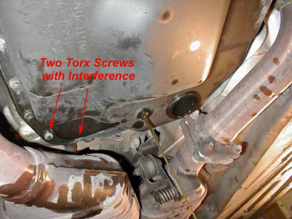 two torx screws with interference